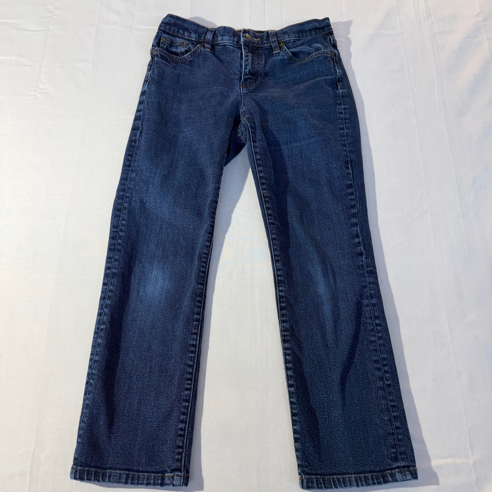 LRL Lauren Ralph Lauren Petite Straight Leg Jeans Dark Wash Sz 8P Classic Preppy - Picture 2 of 6